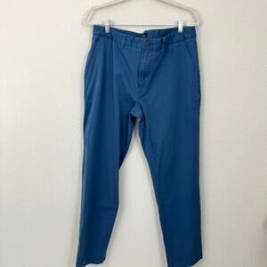 Taylrd Mens Tech Chino Pants Size 36 X 30 Slim Fit Cotton Stretch Blue Horizon